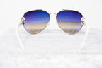 Oscar De La Renta Sunglasses Oversized Silver and Dark Grey