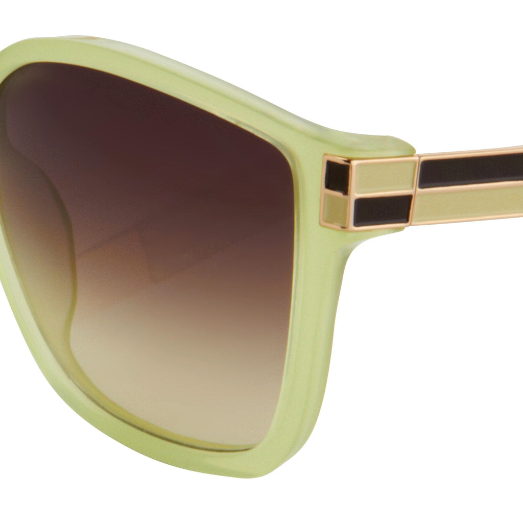 Oscar De La Renta Sunglasses Oversized Green and Brown