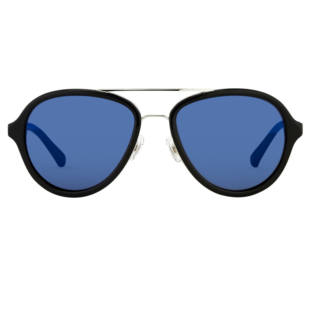 Phillip Lim Sunglasses Black and Blue Mirror