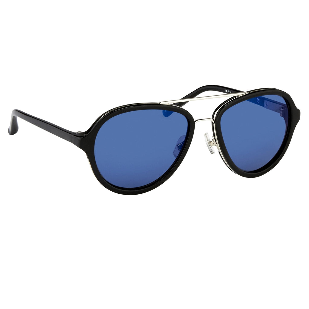 Phillip Lim Sunglasses Black and Blue Mirror