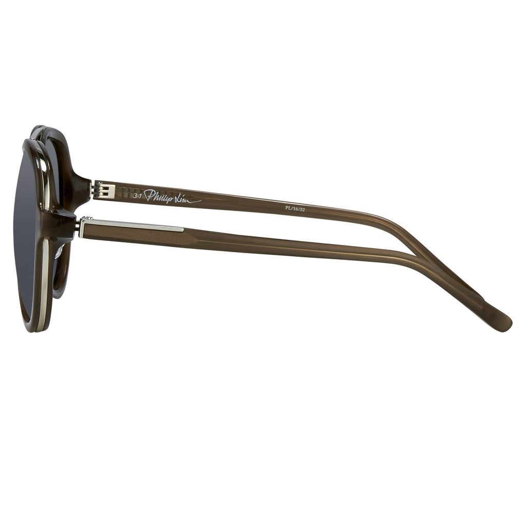 Phillip Lim Men's Sunglasses Brown and Fog Green
