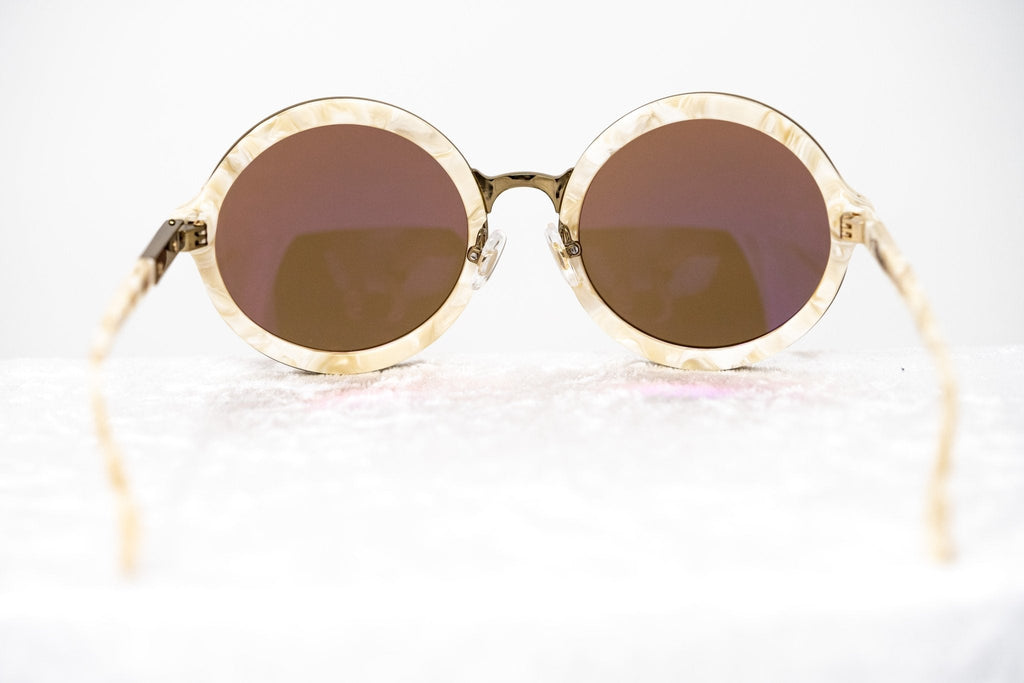 Phillip Lim Ladies Sunglasses Round Horn and Bronze