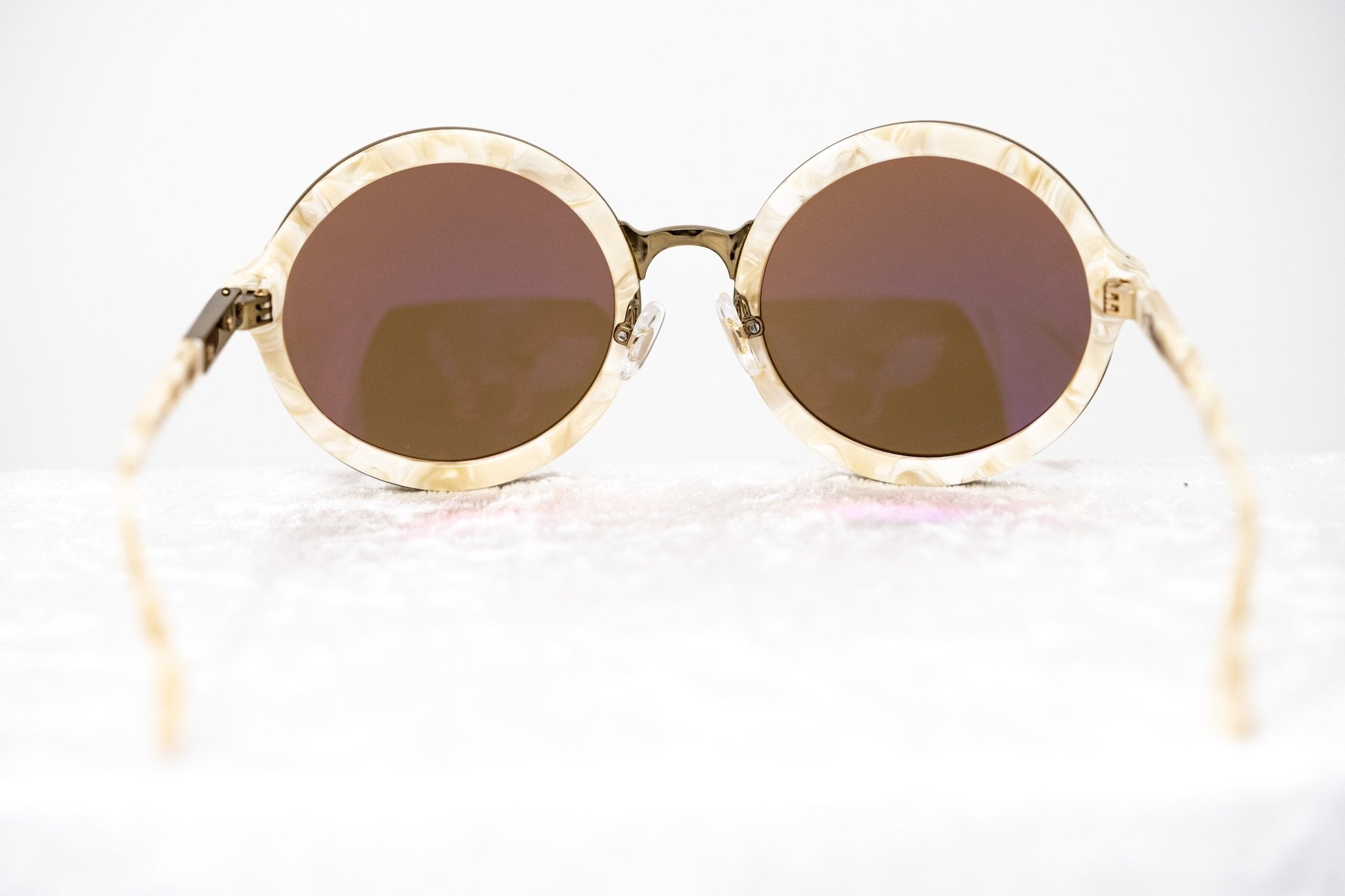 Phillip Lim Ladies Sunglasses Round Horn and Bronze
