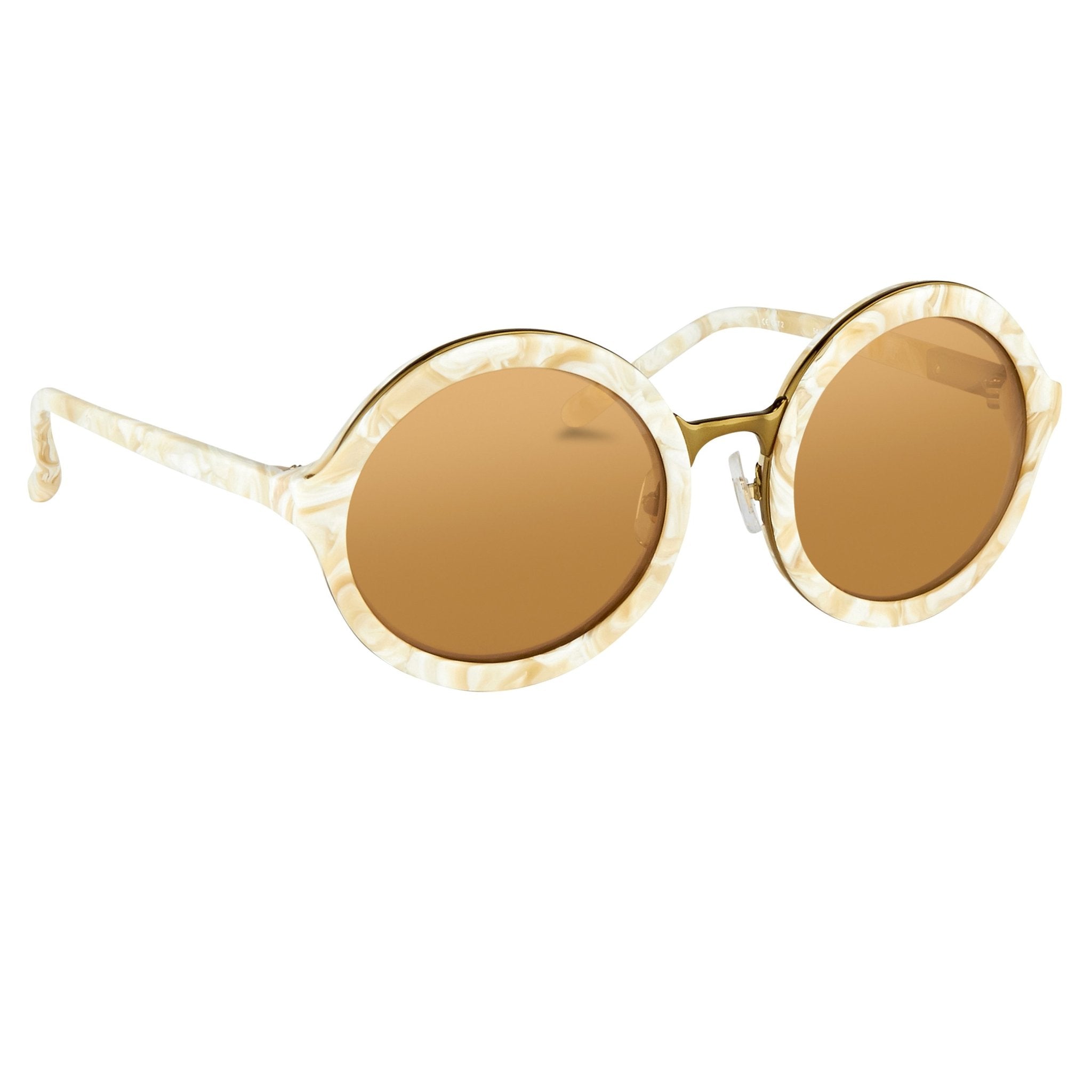 Phillip Lim Ladies Sunglasses Round Horn and Bronze