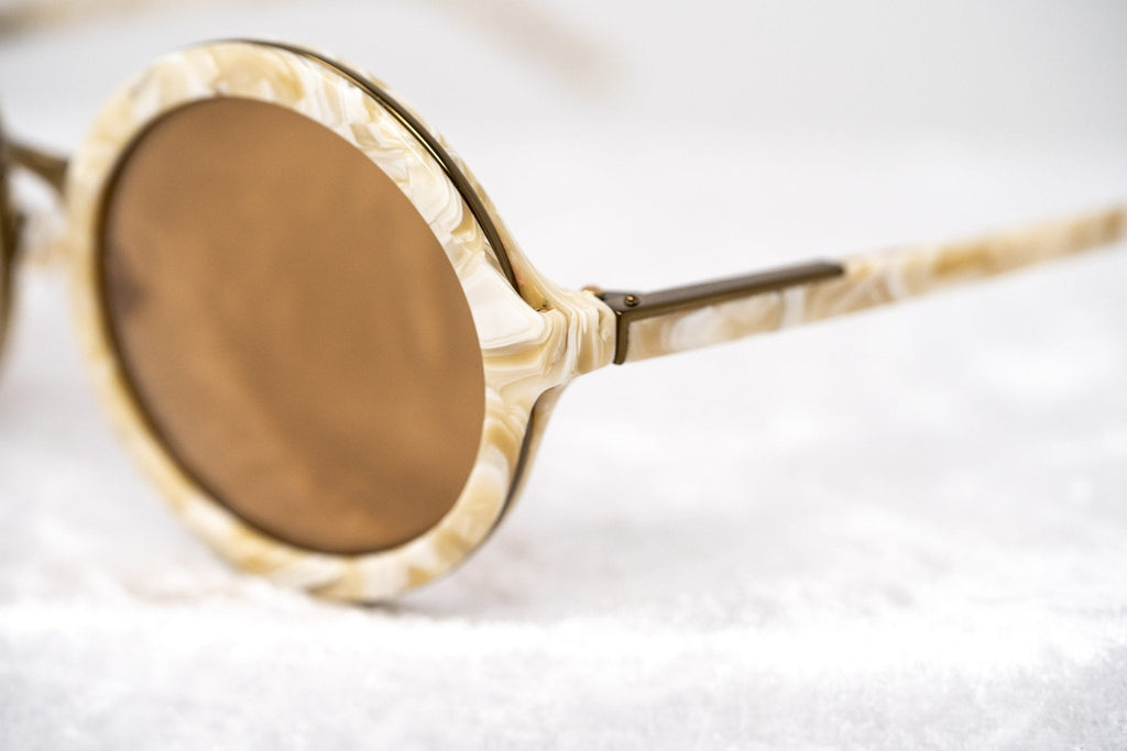 Phillip Lim Ladies Sunglasses Round Horn and Bronze