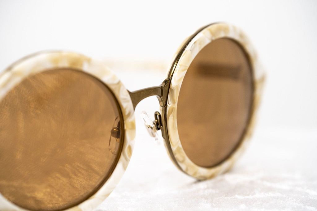 Phillip Lim Ladies Sunglasses Round Horn and Bronze
