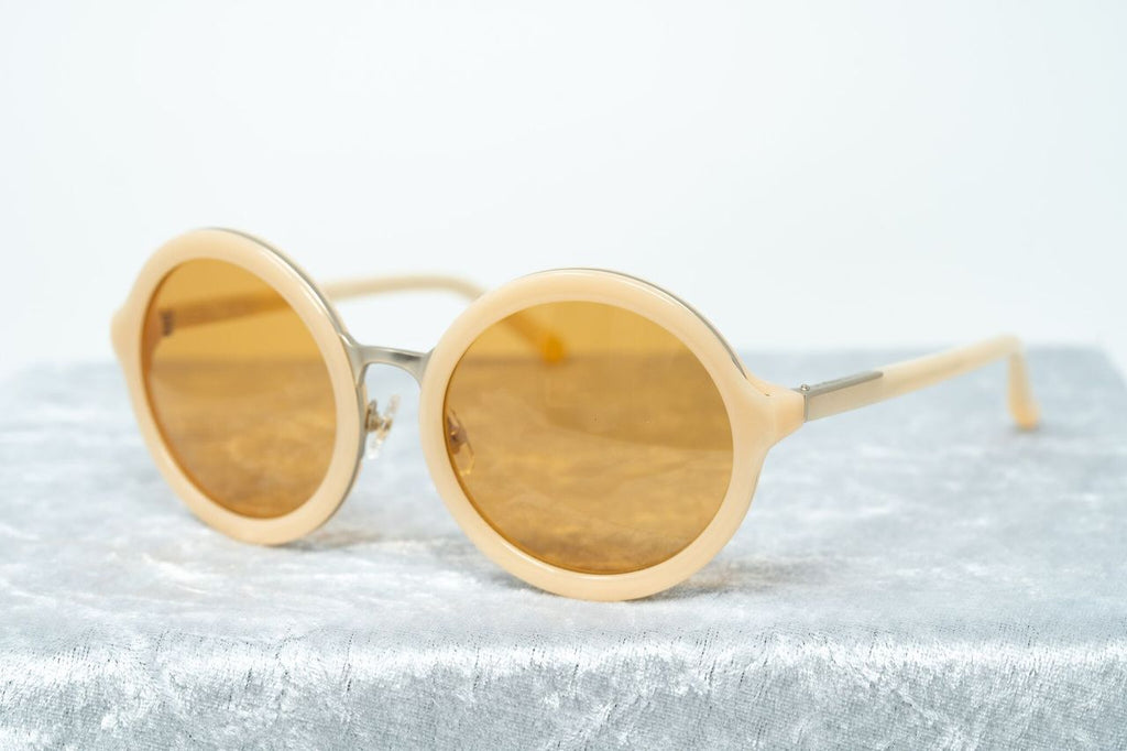 Phillip Lim Sunglasses Round Apricot and Dark Brown