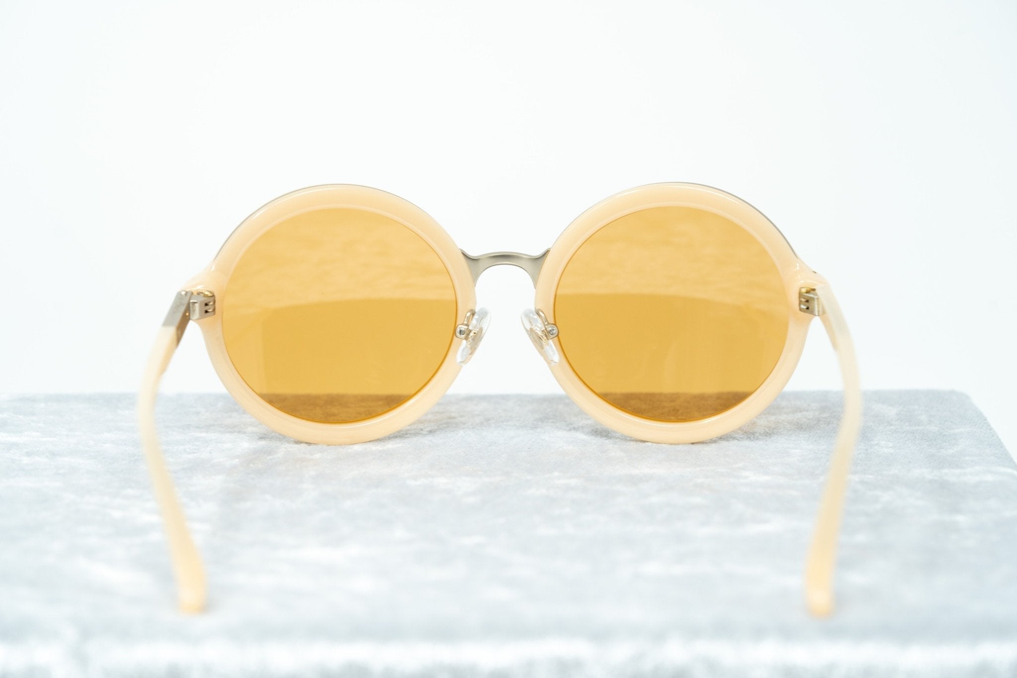 Phillip Lim Sunglasses Round Apricot and Dark Brown