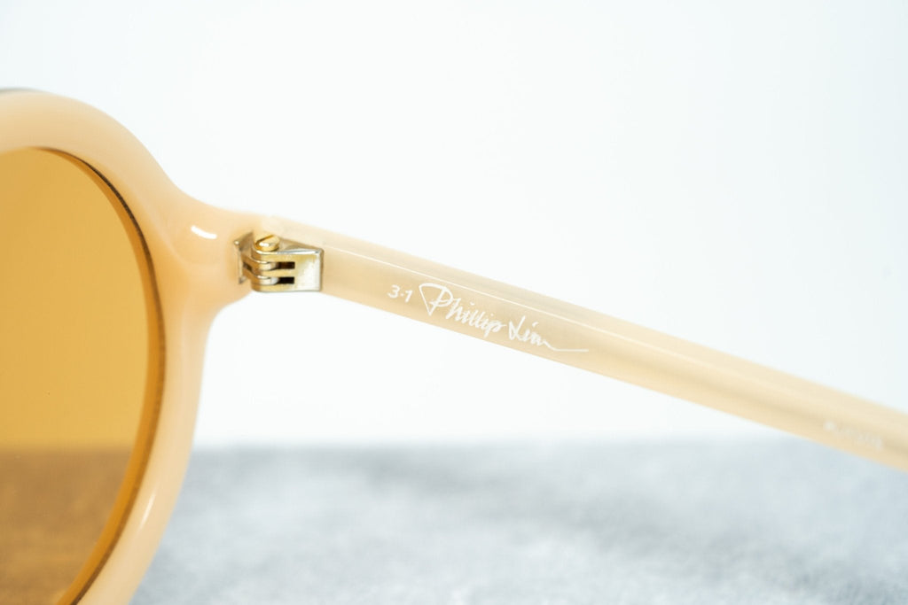 Phillip Lim Sunglasses Round Apricot and Dark Brown