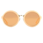 Phillip Lim Sunglasses Round Apricot and Dark Brown