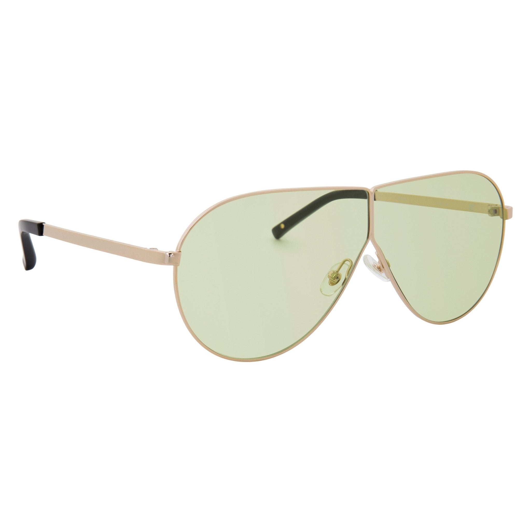 Phillip Lim Sunglasses Shield Gold and Light Green