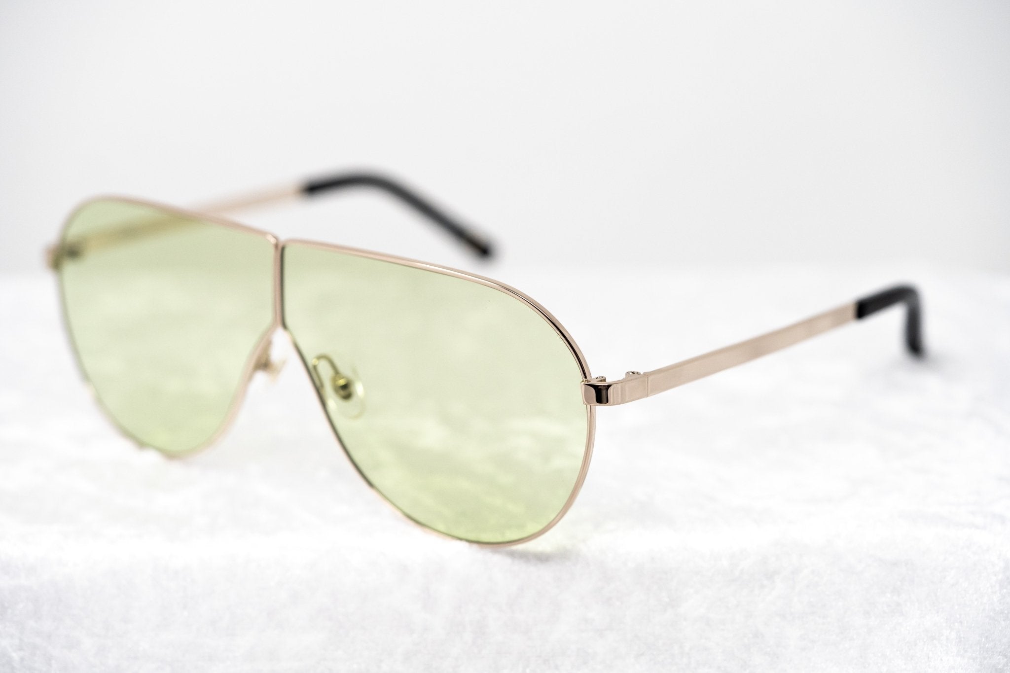 Phillip Lim Sunglasses Shield Gold and Light Green