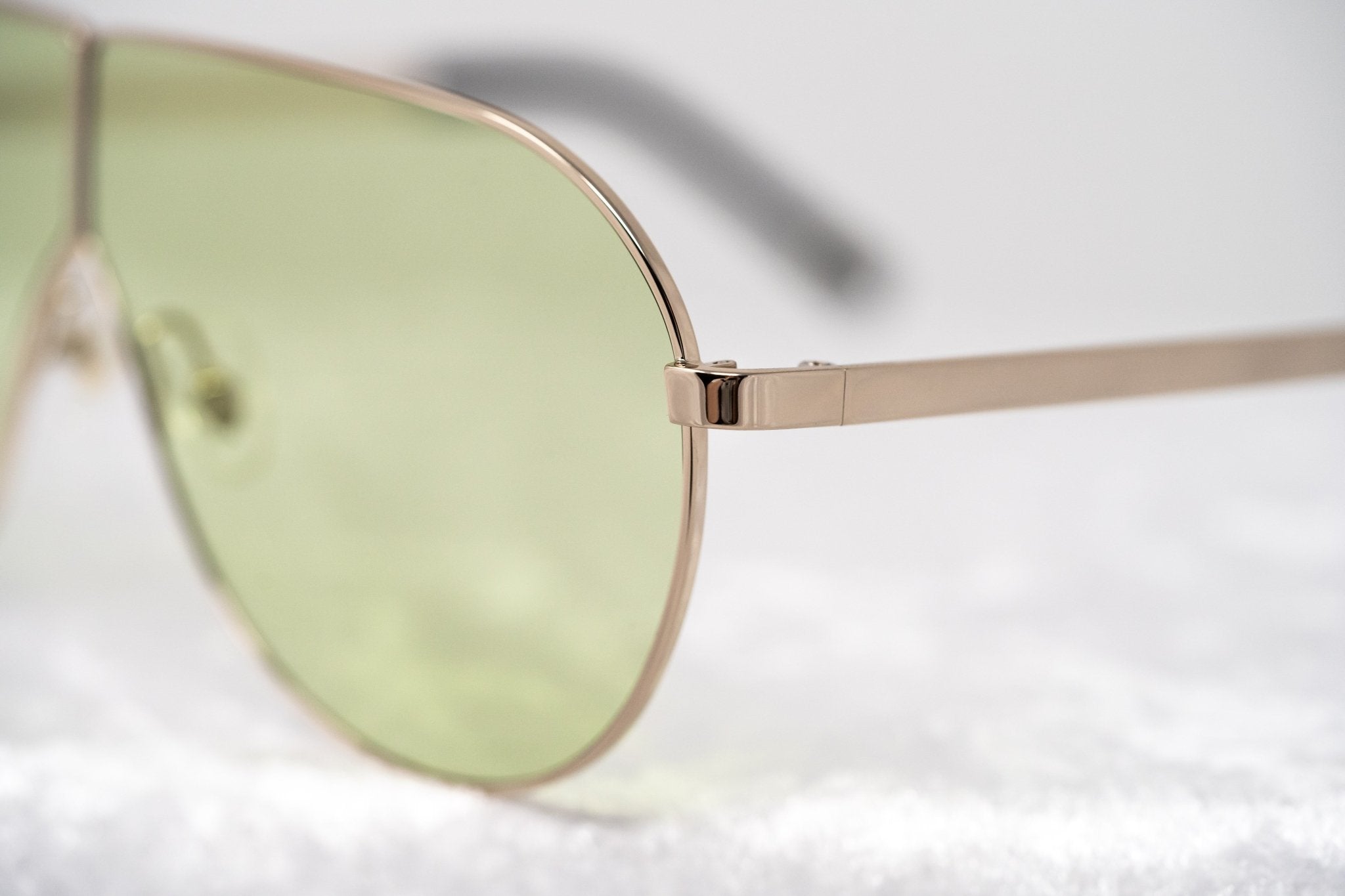 Phillip Lim Sunglasses Shield Gold and Light Green