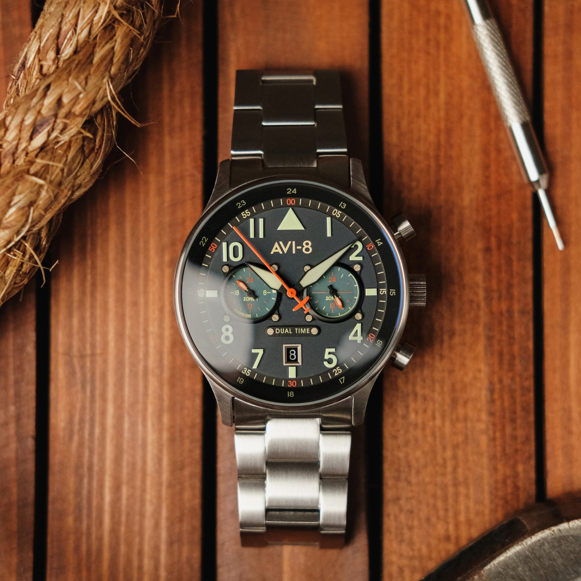 AVI-8 Carey Dual Time Gutersloh Watch