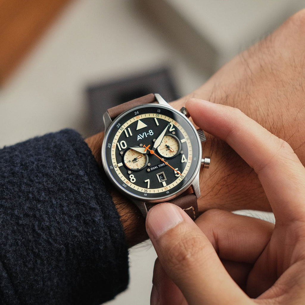 AVI-8 Carey Dual Time Manston Watch