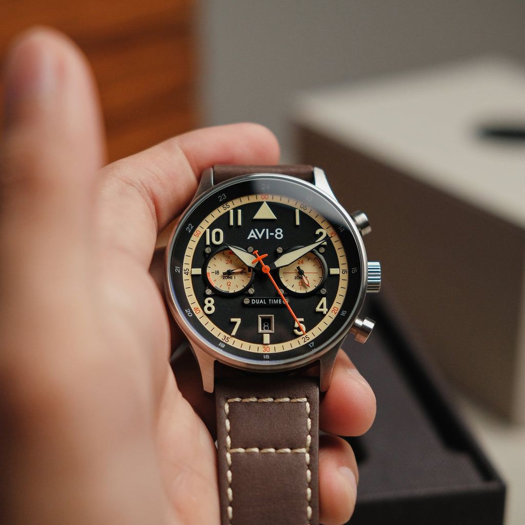 AVI-8 Carey Dual Time Manston Watch