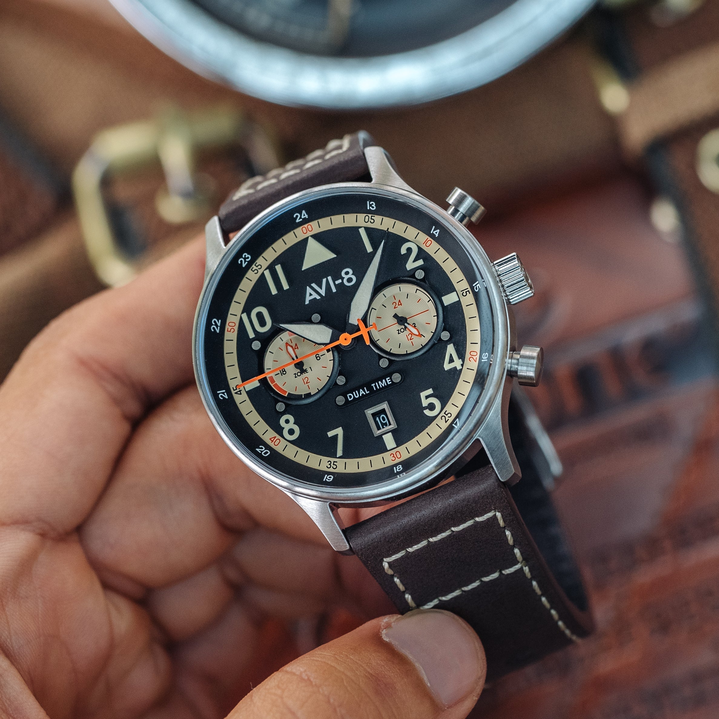 AVI-8 Carey Dual Time Manston Watch