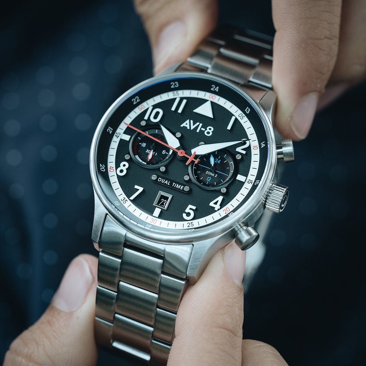 AVI-8 Carey Dual Time Rangoon Watch