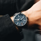 AVI-8 Spitfire Lock Blue Dial Chronograph Men's Watch