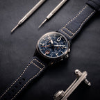 AVI-8 Spitfire Lock Blue Dial Chronograph Men's Watch