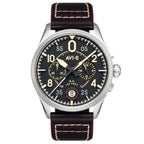 AVI-8 Spitfire Lock Chronograph Men's Black Brown Watch