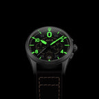 AVI-8 Spitfire Lock Chronograph Men's Black Brown Watch