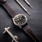 AVI-8 Spitfire Lock Chronograph Men's Black Brown Watch