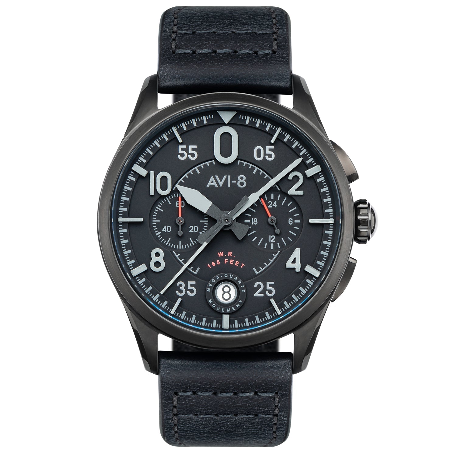 AVI-8 Spitfire Lock Men's Black Chronograph Watch