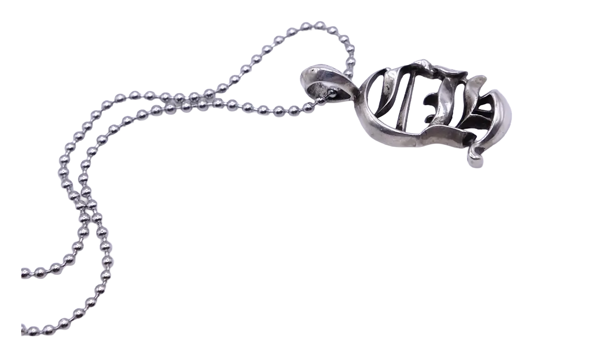 Logo CH Vertical Pendant With Ball Chain "Silver" CHRM0767