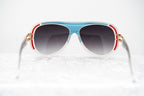 Prabal Gurung Sunglasses Blue Red and Grey