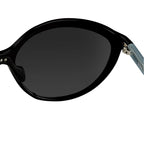Prabal Gurung Sunglasses Oversized Black and Silver