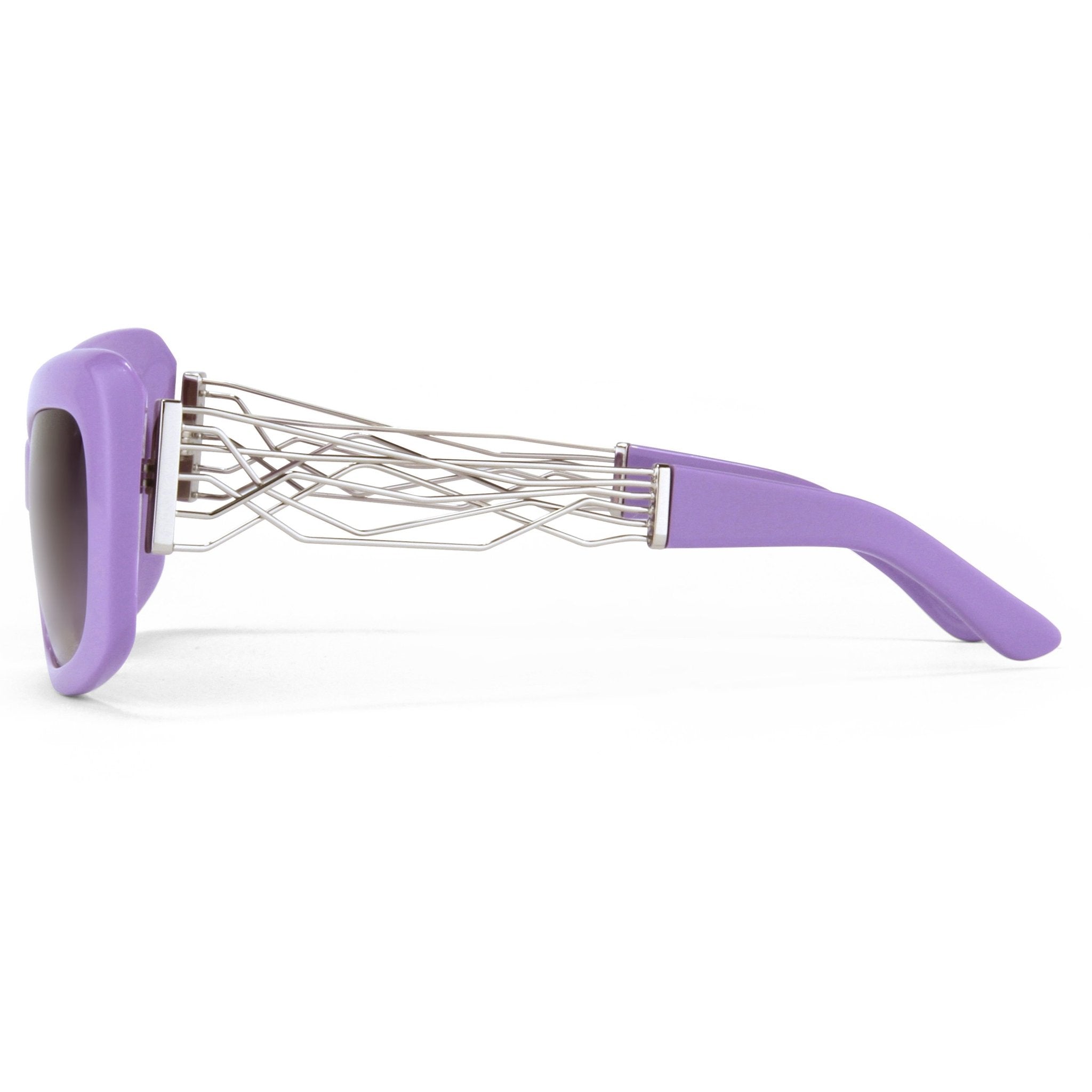 Prabal Gurung Sunglasses Rectangle Purple and Grey