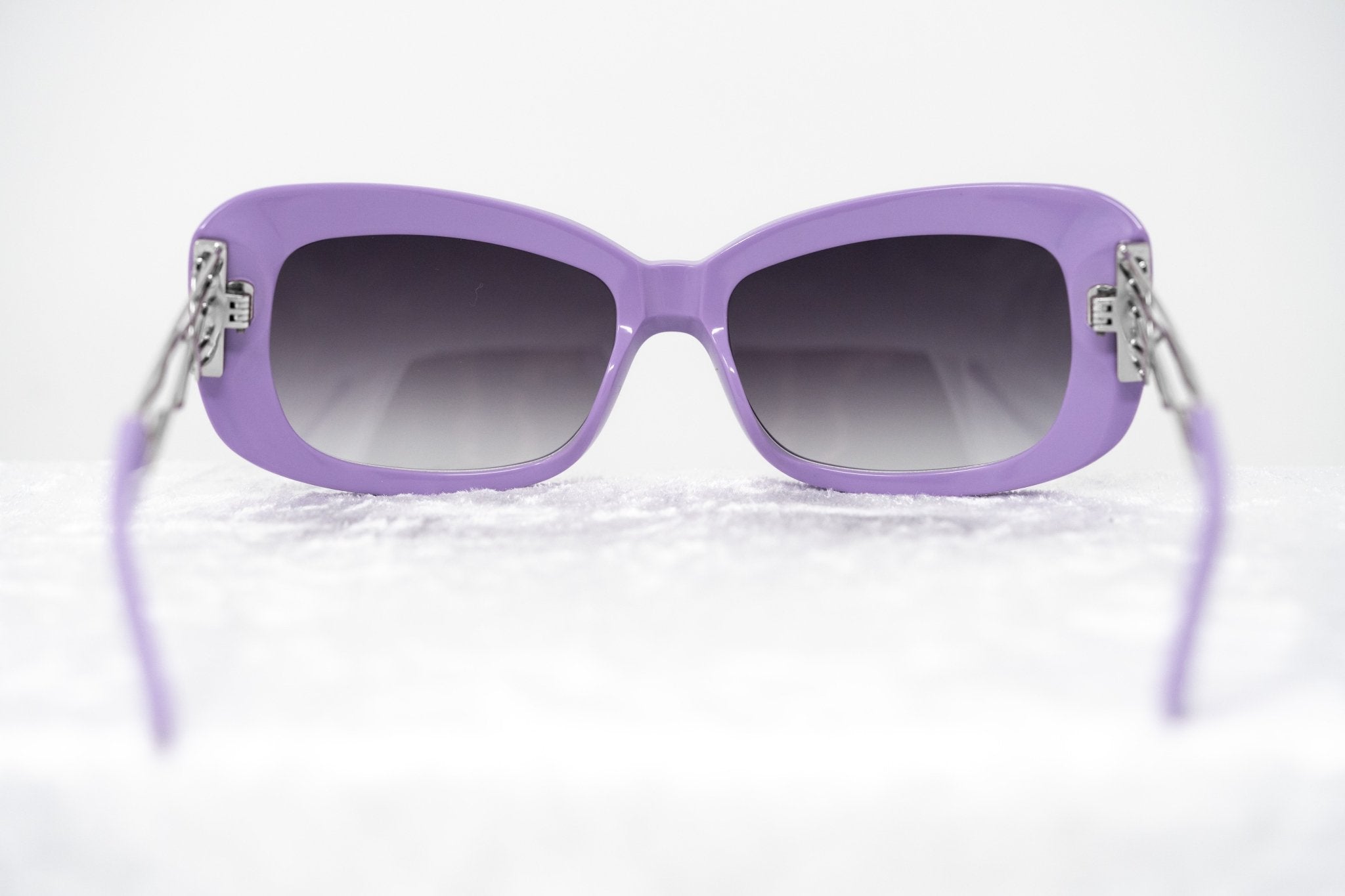 Prabal Gurung Sunglasses Rectangle Purple and Grey