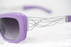 Prabal Gurung Sunglasses Rectangle Purple and Grey
