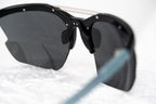 Prabal Gurung Sunglasses Special Shiny Black and Grey