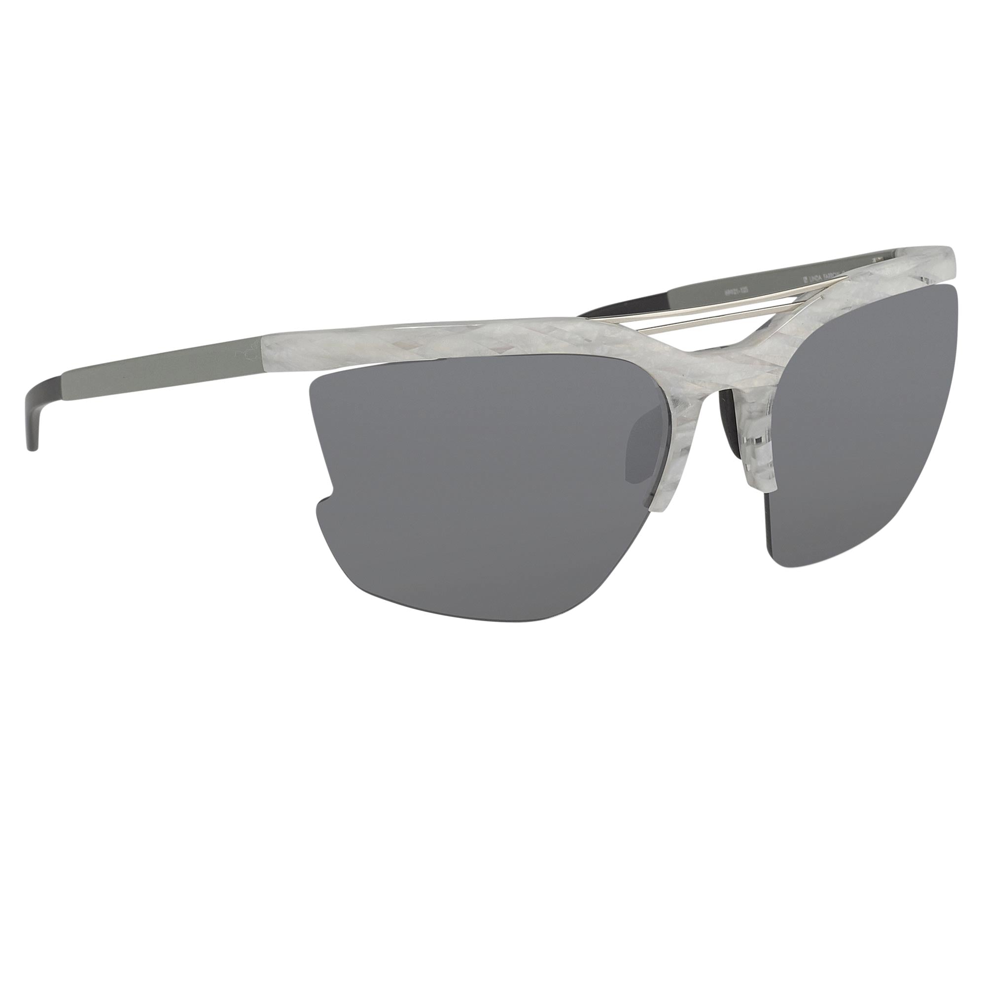 Prabal Gurung Sunglasses Special White Horn and Blue