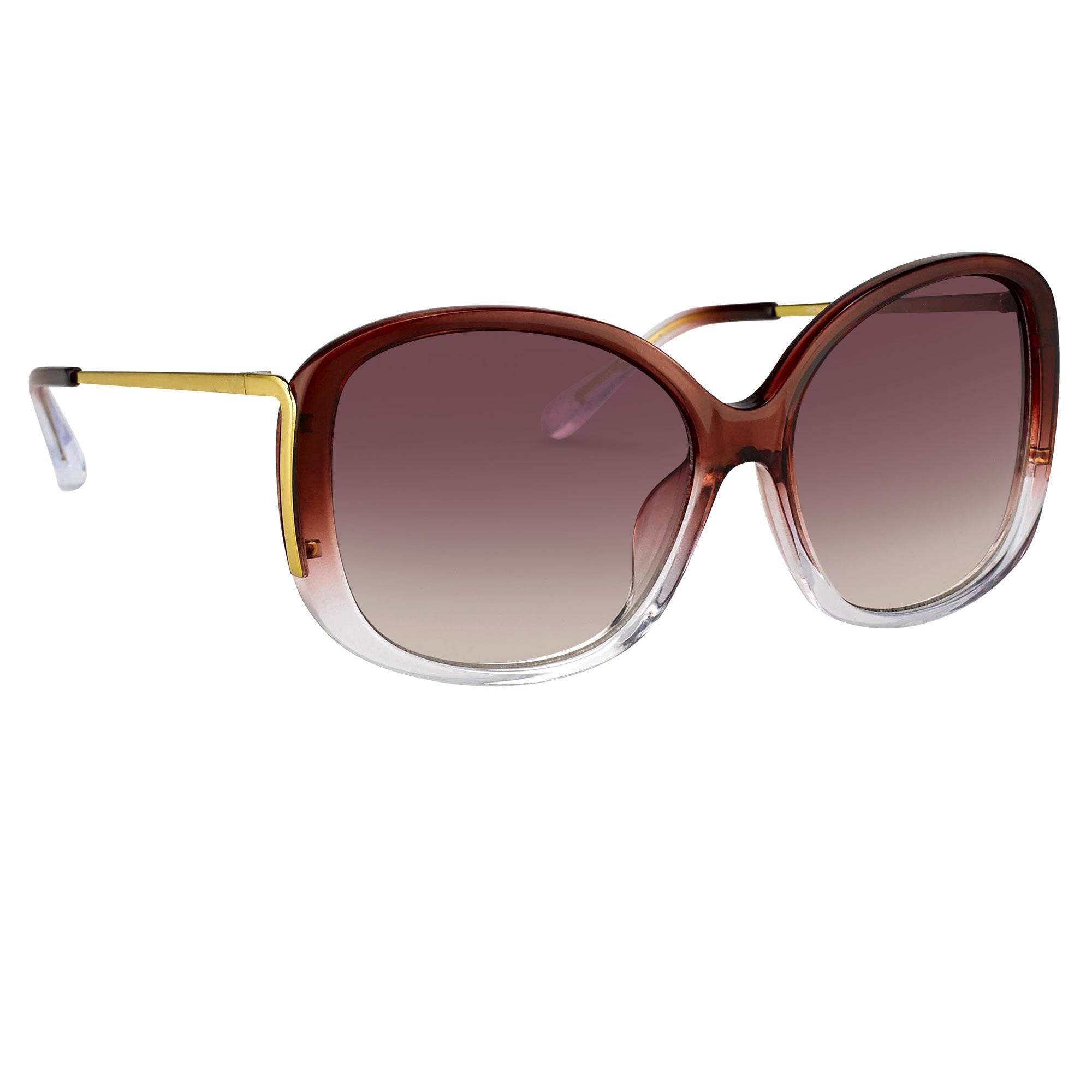 Prabal Gurung Sunglasses Oversized Maroon and Red Gradient
