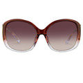 Prabal Gurung Sunglasses Oversized Maroon and Red Gradient