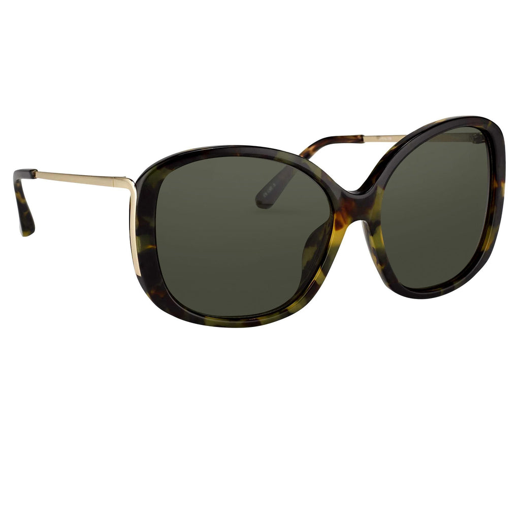 Prabal Gurung Sunglasses Oversized Tortoiseshell and Green
