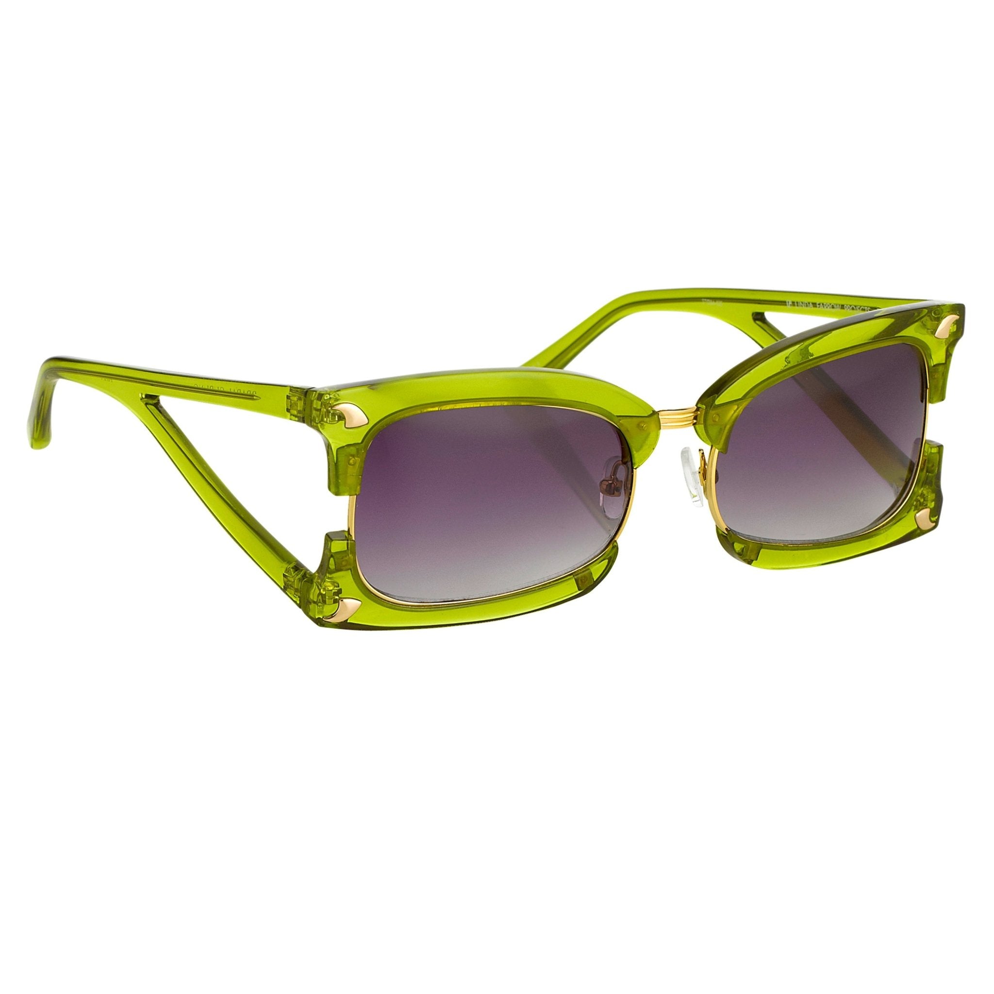 Prabal Gurung Sunglasses Rectangular Green and Purple