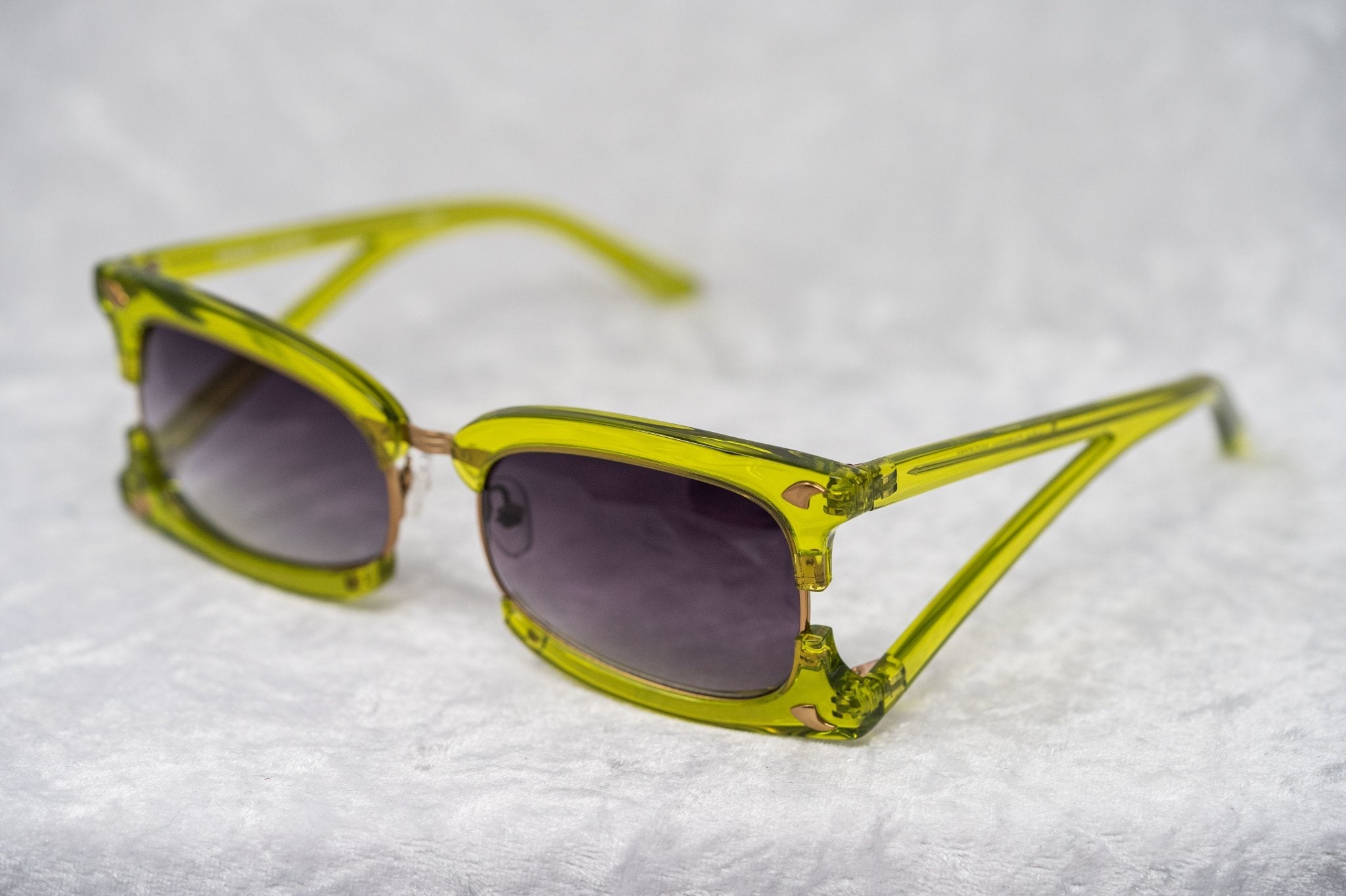 Prabal Gurung Sunglasses Rectangular Green and Purple