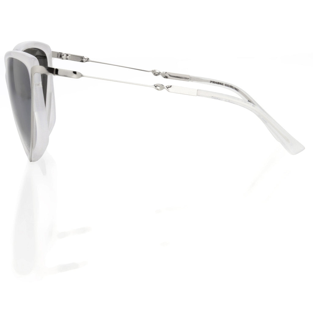 Prabal Gurung Sunglasses Rectangular White and Grey