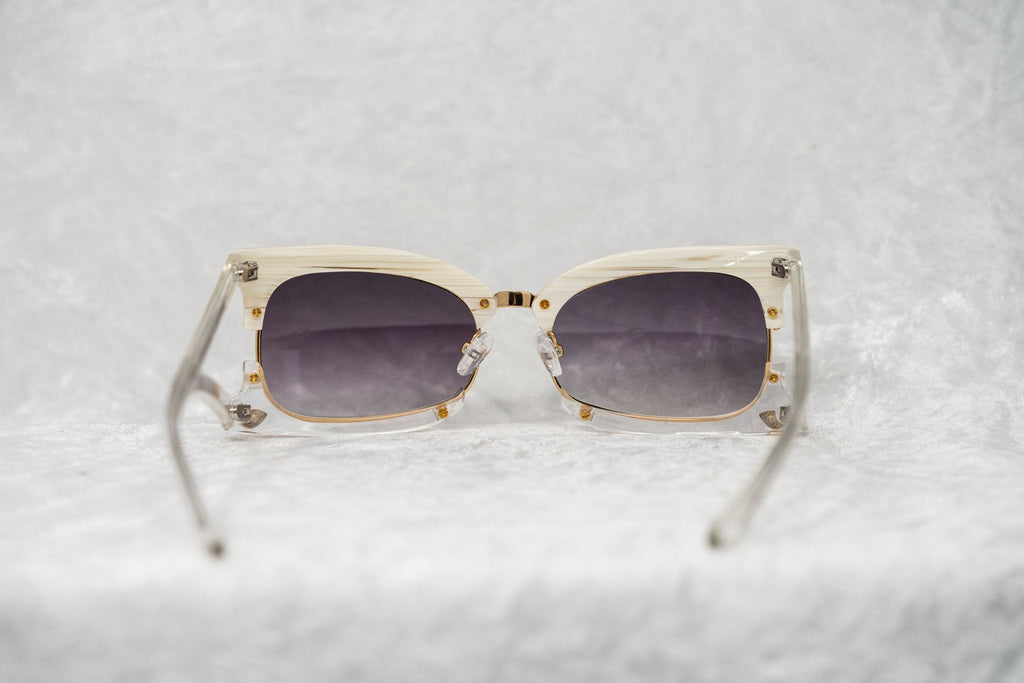 Prabal Gurung Sunglasses Rectangular White and Purple