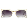Prabal Gurung Sunglasses Rectangular White and Purple
