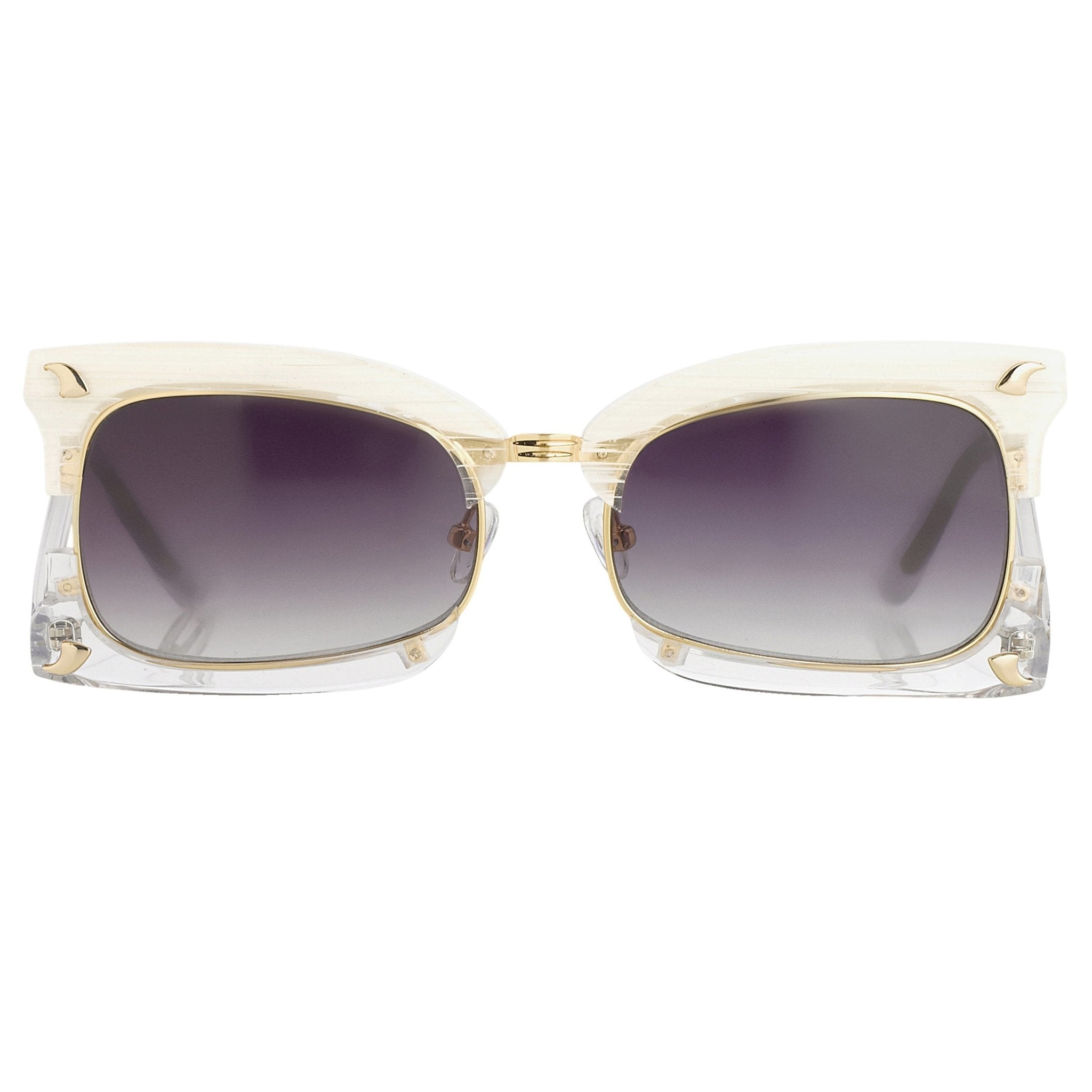 Prabal Gurung Sunglasses Rectangular White and Purple