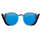 Prabal Gurung Sunglasses Round Black and Blue