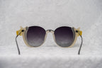Prabal Gurung Sunglasses Round Ivory and Grey
