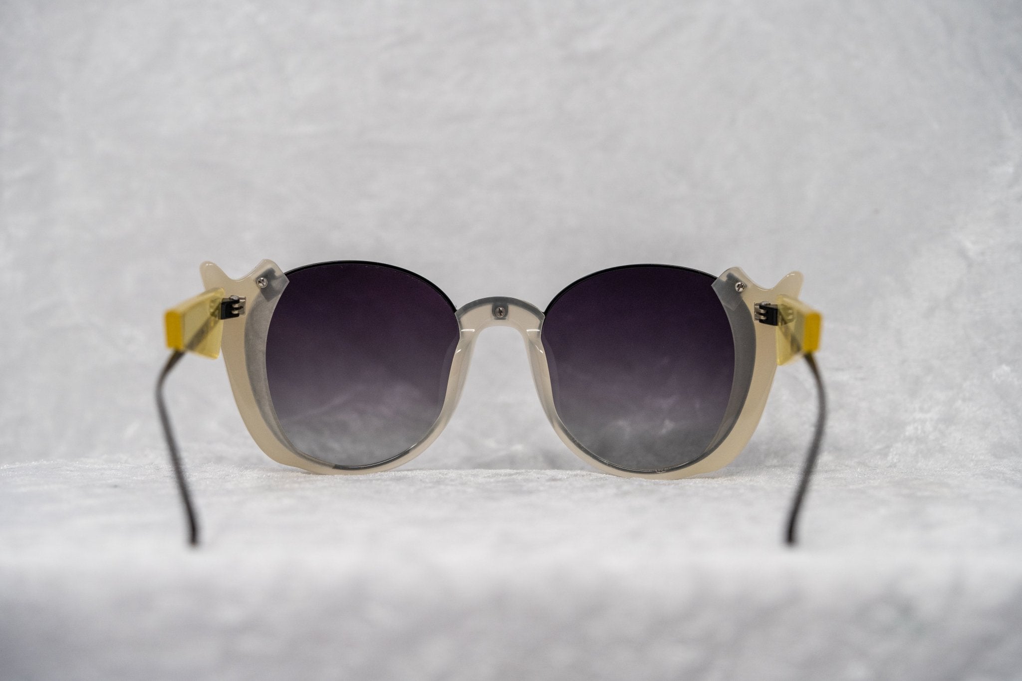 Prabal Gurung Sunglasses Round Ivory and Grey