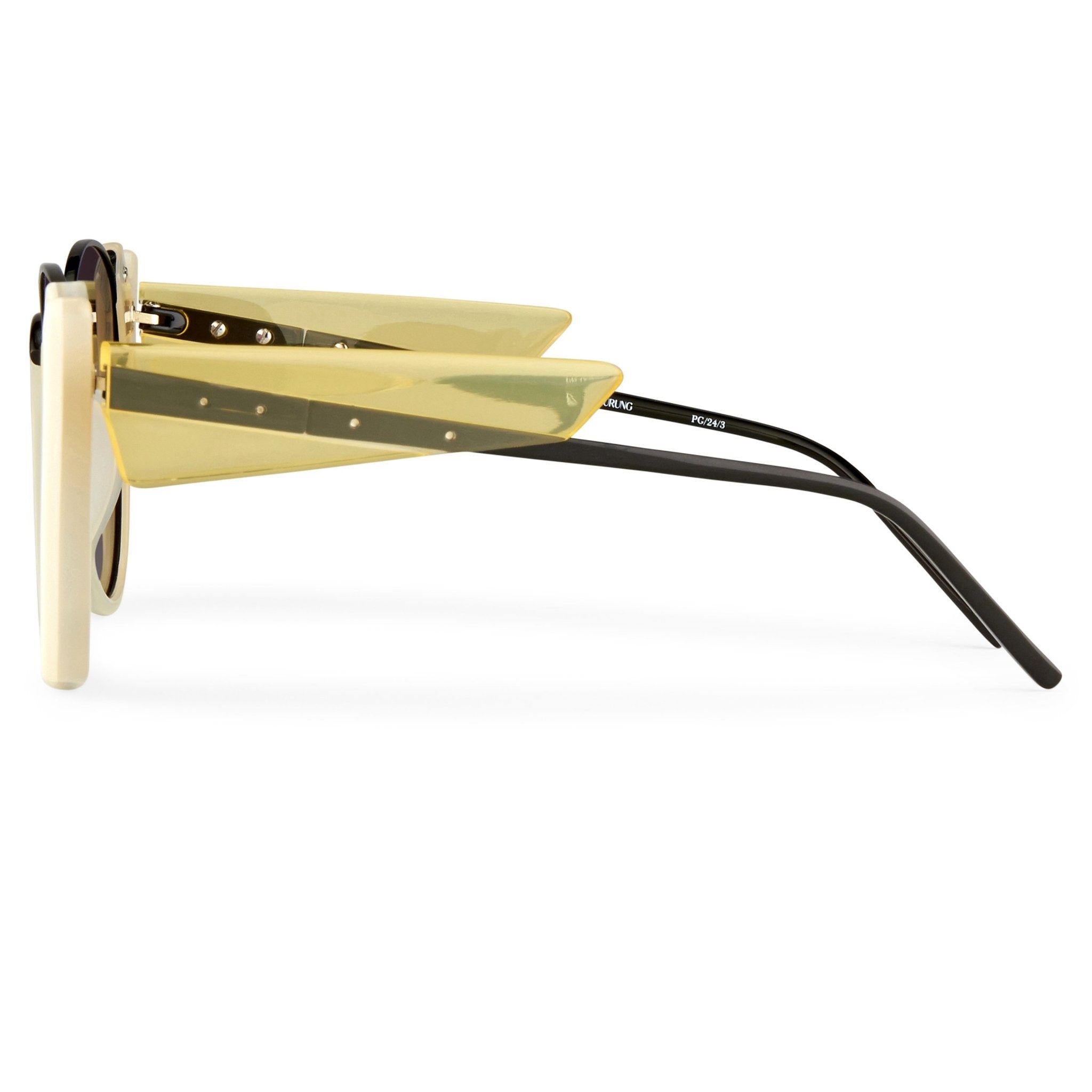 Prabal Gurung Sunglasses Round Ivory and Grey