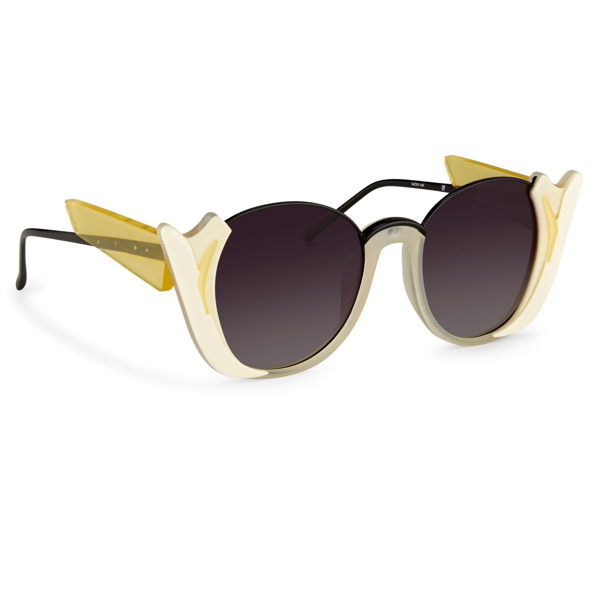 Prabal Gurung Sunglasses Round Ivory and Grey